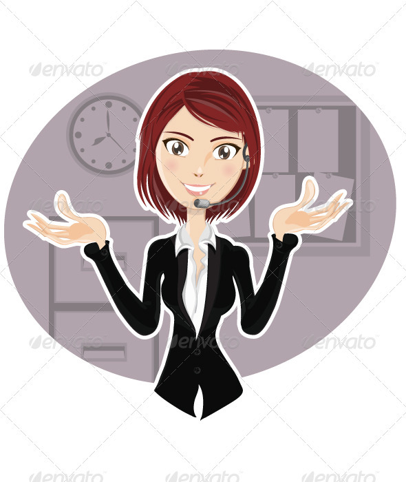 Confident Customer Service Representative - Characters Vectors