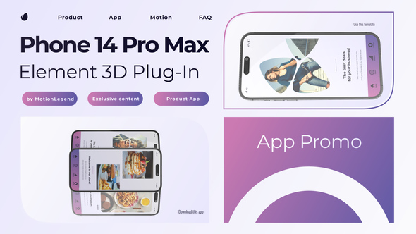 App Promo Phone 14Pro Product Promo template preview
