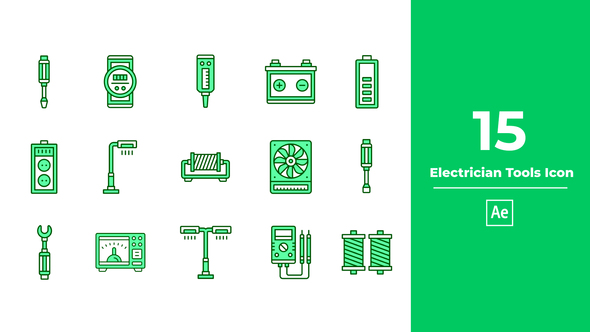 Electrician Tools Icon After Effect