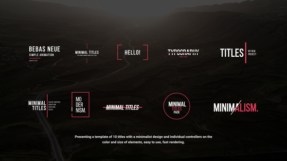 Minimal Titles 2.0 | AE Titles template preview