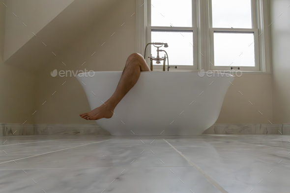 Relaxing in bathtub - Stock Photo - Images