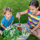 The child eats honey in the garden. Selective focus. - PhotoDune Item for Sale