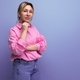 young confident smart european blond office worker woman wearing pink shirt and jeans over isolated - PhotoDune Item for Sale