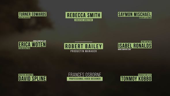 Minimal Lower Thirds | After Effects Titles template preview