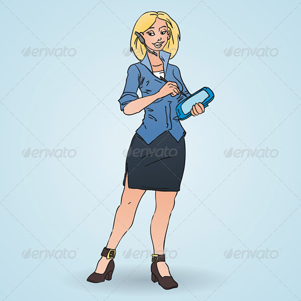 Beautiful Woman with Tablet - Business Conceptual