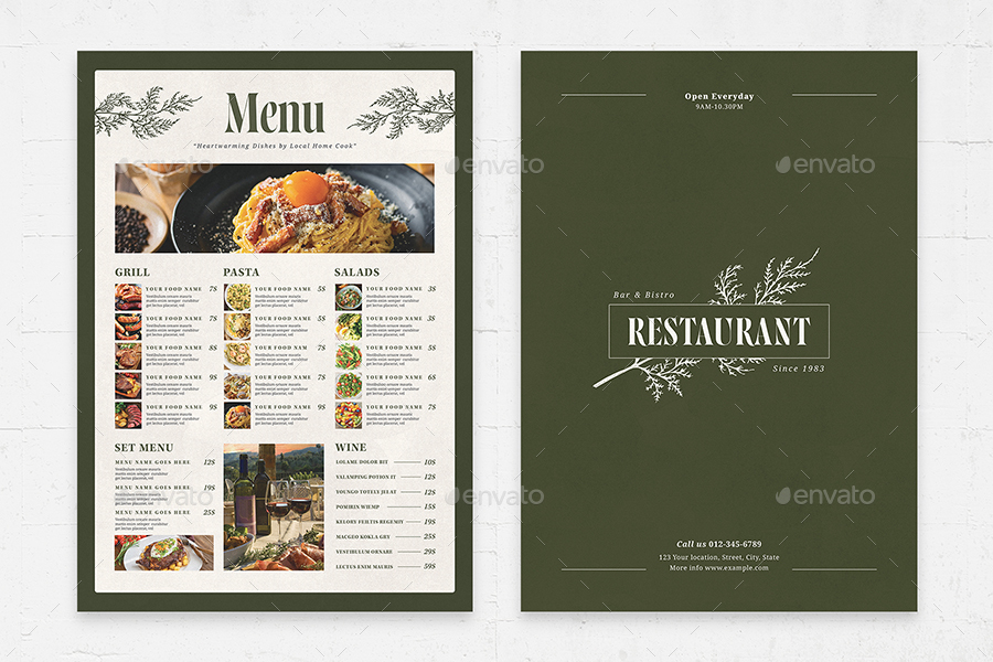 Rustic Menu Template, Print Templates | GraphicRiver