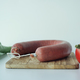 raw fresh Sausage and vegetables on table - PhotoDune Item for Sale
