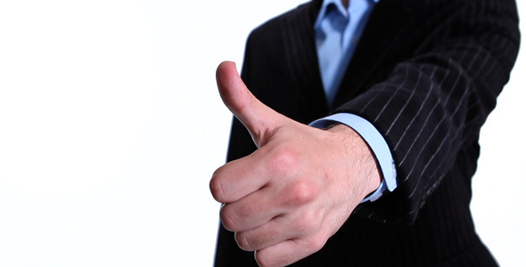 Businessman Showing Thumb Up Sign