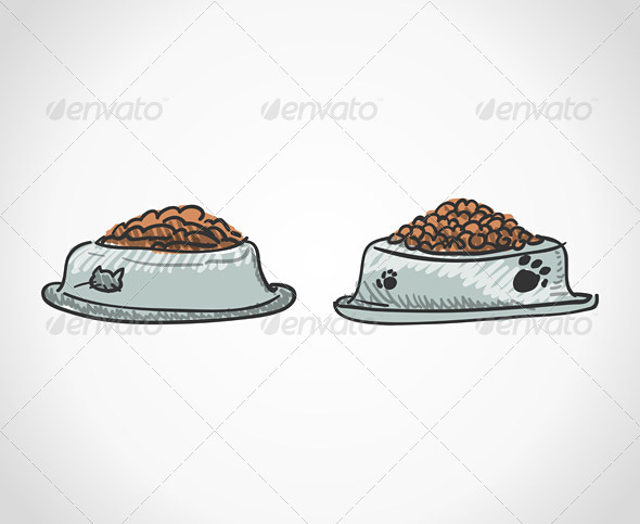 Animal Food Bowl - Animals Characters