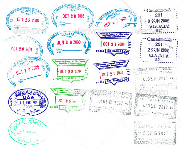 Border Stamps - Travel Conceptual