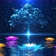 4 K Blue Particle Tree Lotus Video Background - VideoHive Item for Sale