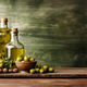 Bottle of olives oil and olives fruits. AI generative - PhotoDune Item for Sale