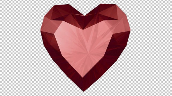 Ruby Heart - 4K Transparent Transition