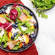 Gourmet fresh salad with arugula, radicchio, sweet peaches, ham, cheese and blueberries - PhotoDune Item for Sale