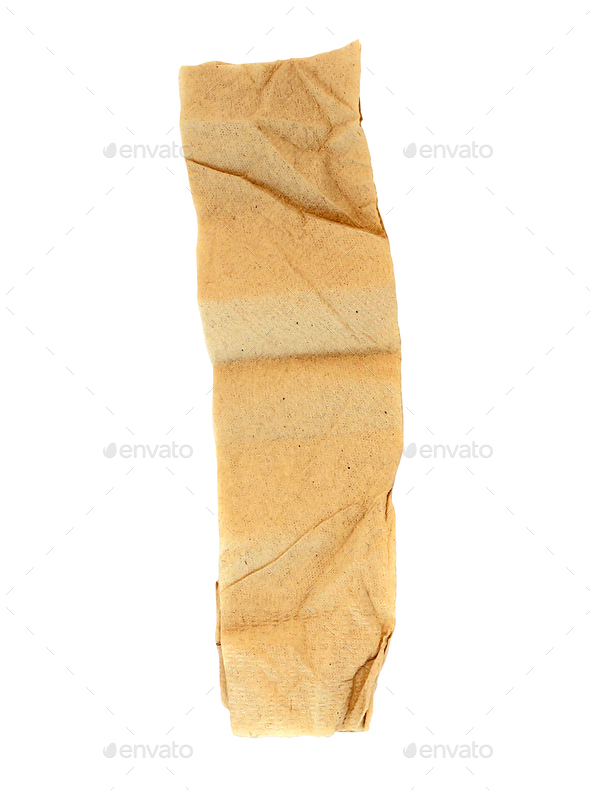 torn brown tissue paper isolated on white background Stock Photo by  studio2013