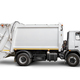 White modern truck for garbage disposal isolated with clipping path. - PhotoDune Item for Sale