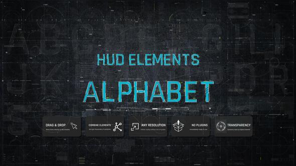 HUD Elements Alphabet For Premiere Pro
