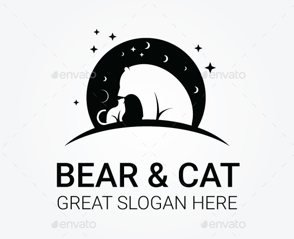 Bear & Cat Logo by kyonyf | GraphicRiver