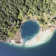 Particular aerial view of the Accesa lake Grosseto - PhotoDune Item for Sale