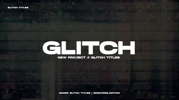 Glitch Titles | After Effects