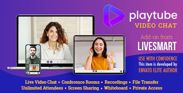 PlayTube Video Chat Add-on from LiveSmart