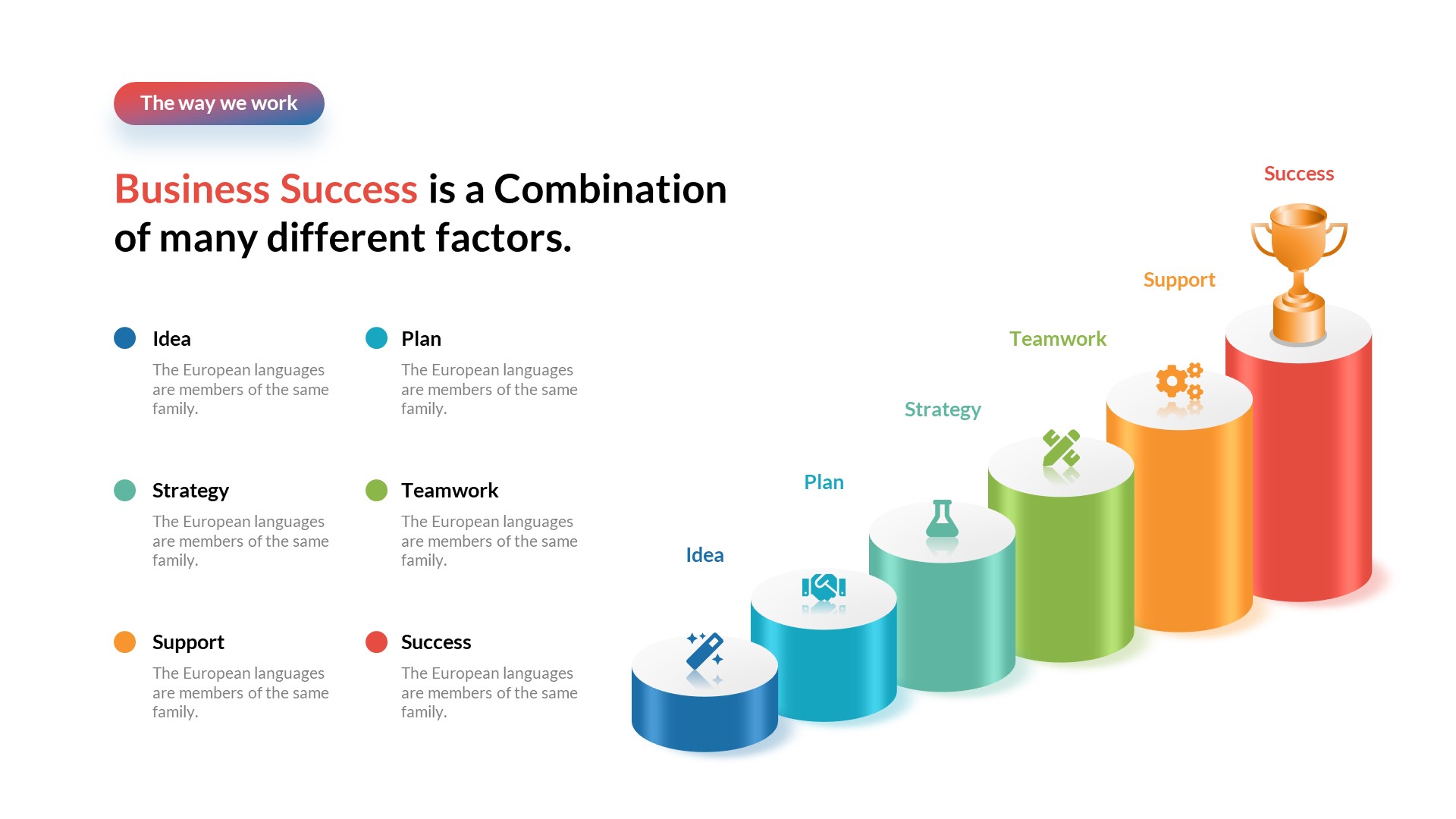 Business Success Infographics Powerpoint Template, Presentation Templates