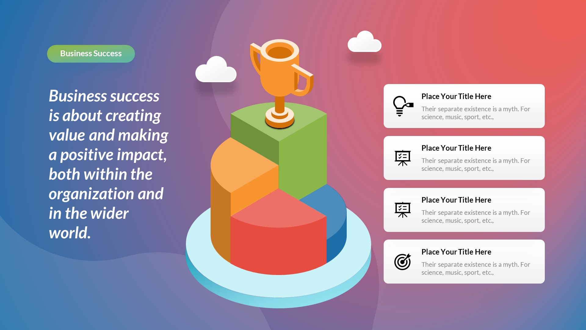 Business Success Infographics Powerpoint Template, Presentation Templates