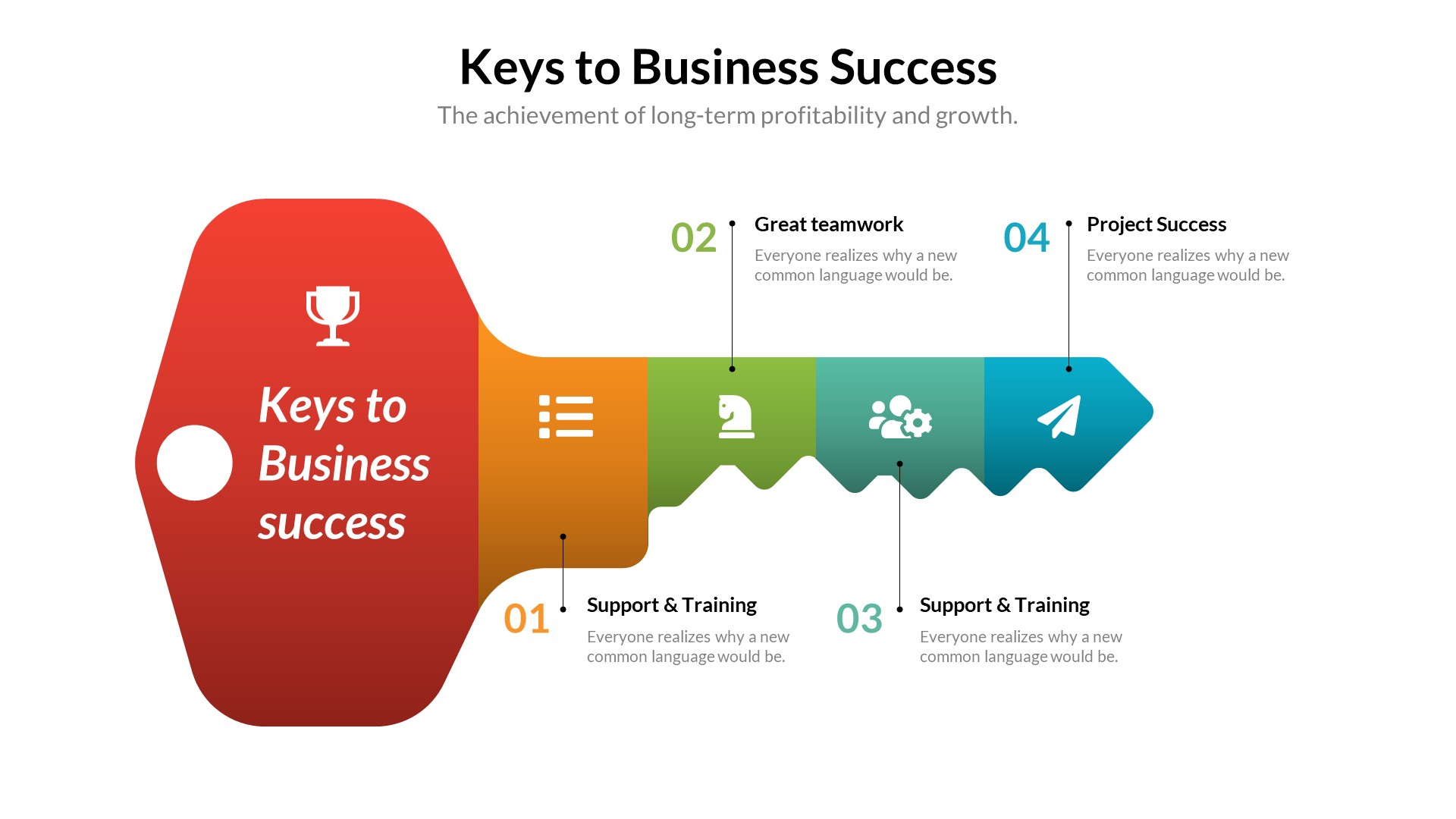 Business Success Infographics Powerpoint Template, Presentation Templates