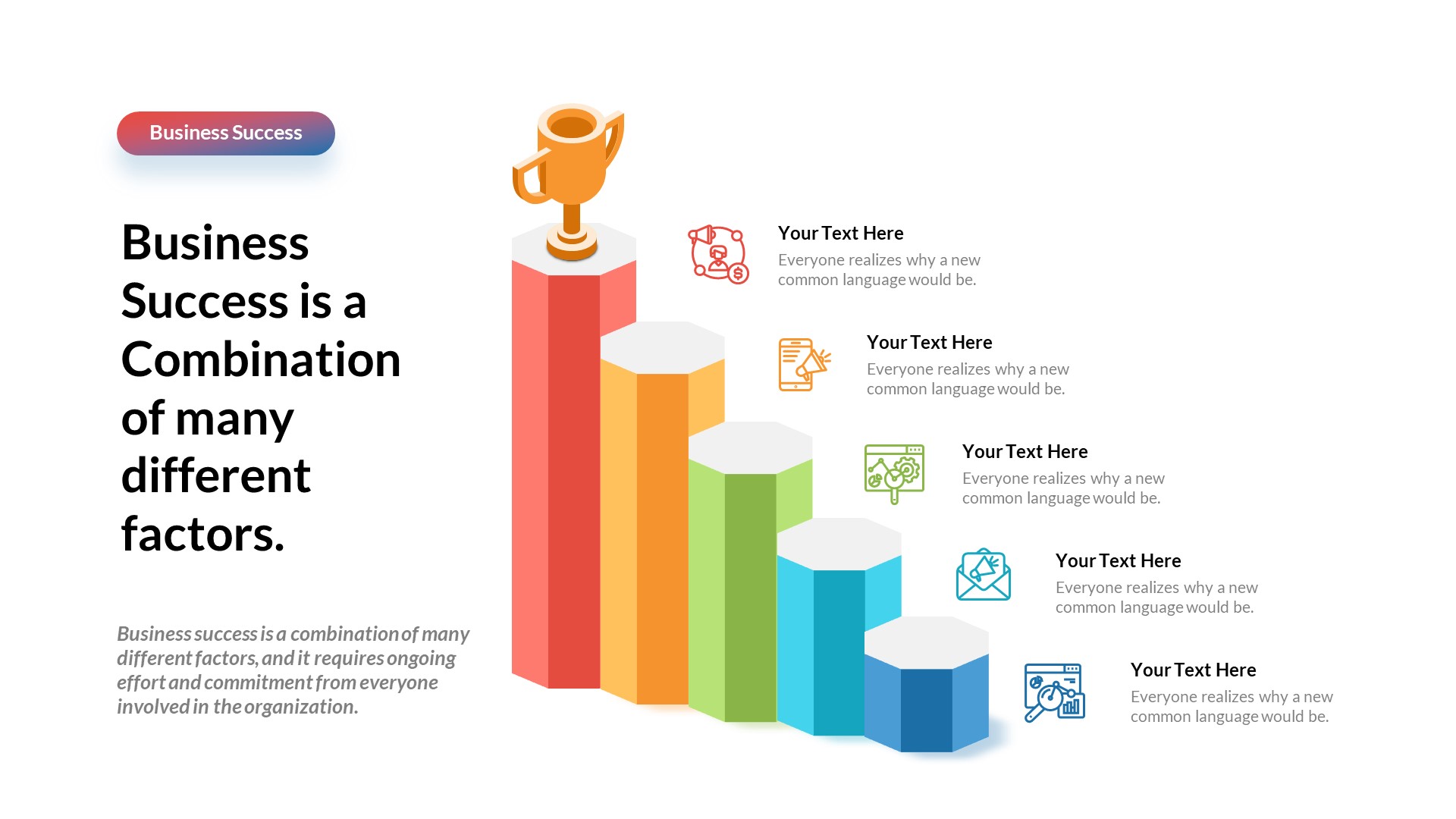 Business Success Infographics Powerpoint Template, Presentation Templates