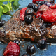 Grilled beef steak in berry sauce. - PhotoDune Item for Sale