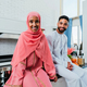 Happy middle eastern couple wearing traditional arab clothing at home - PhotoDune Item for Sale