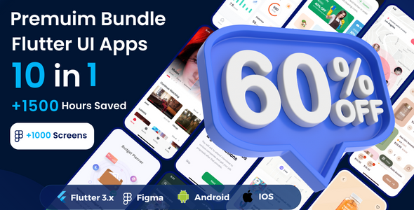BUNDLEI - 10 Flutter App UI Template (Figma Included)