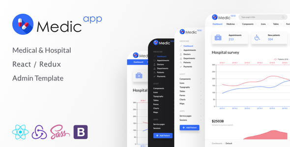 MedicApp - Medical & Hospital React admin template