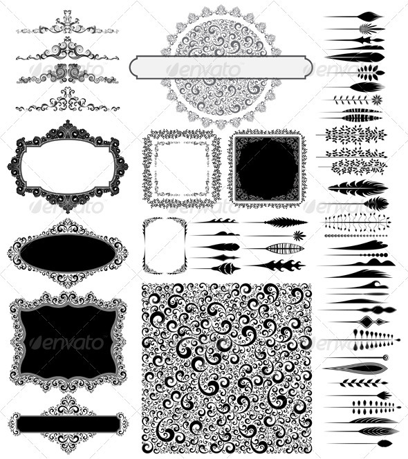 Design elements collection - Decorative Vectors