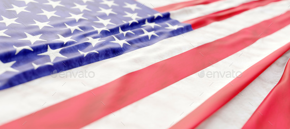 USA flag wave background, American National Holiday, Memorial and Independence day, July 4th - Stock Photo - Images