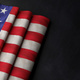 USA flag on black background, copy space, American National Holiday, July 4th. - PhotoDune Item for Sale