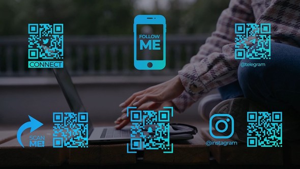 QR Social Media Titles template preview