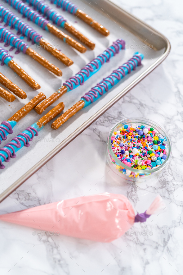 Mermaid chocolate pretzel rods Stock Photo by arina-habich | PhotoDune