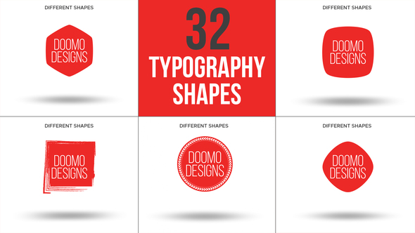 32 Typography Shapes Titles template preview