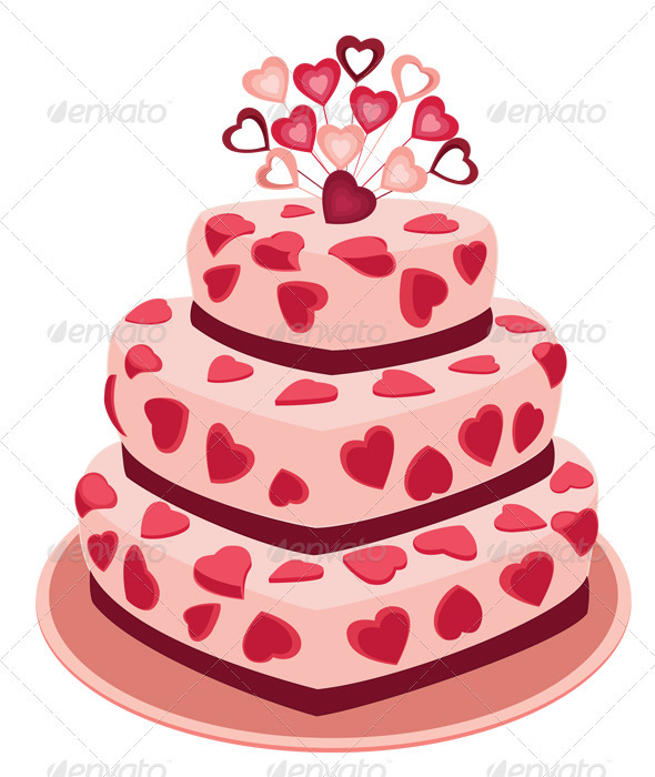 Romantic Cake - Valentines Seasons/Holidays