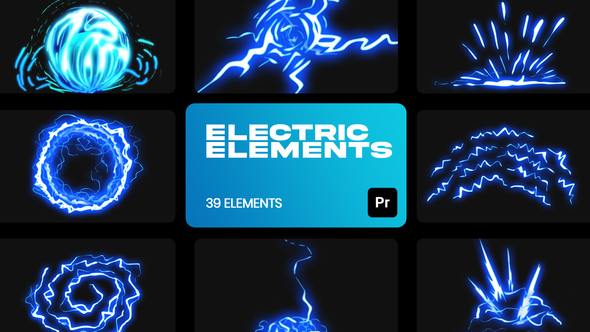 Cartoon Electricity Fx Elements Pack Premiere Pro Template