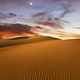 Sunset over the sand dunes in the desert. Arid landscape of the Sahara desert. - PhotoDune Item for Sale