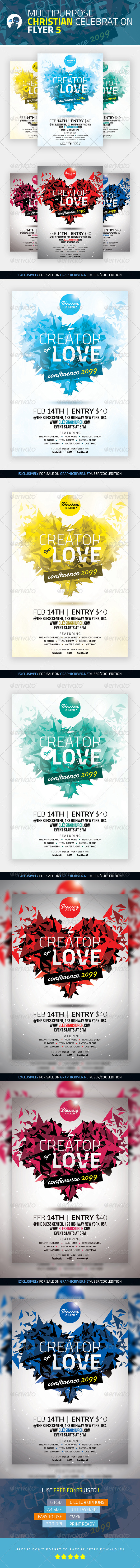 Multipurpose Christian Celebration Flyer 5 - Church Flyers