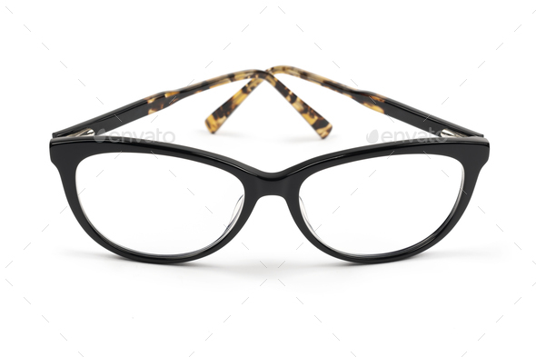 Glasses with black and tortoiseshell frames - Stock Photo - Images