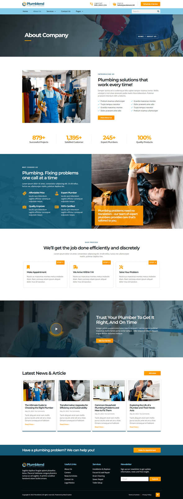 Plumbend - Plumbing Service Elementor Template Kit by moxcreative ...