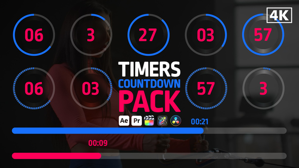 Timers Countdown Pack Infographics template preview