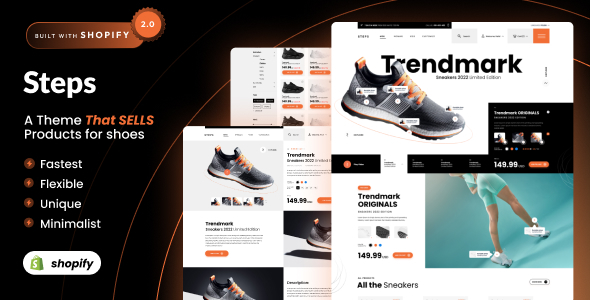 Steps – Sports Shoes, Footwear Shoes Shopify 2.0 Theme