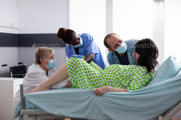 woman screaming in labor