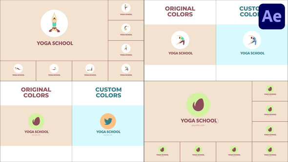 Yoga School Logo Reveal for After Effects