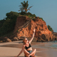 Travel. Retrit travel.Travelers woman coast ocean tropical island.wellness Solitude,wildlife,mental  - PhotoDune Item for Sale